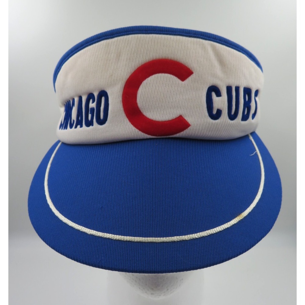 Chicago Cubs Vintage 1980s Emroidered Visor Snapback Baseball Fan Hat Cap Foam